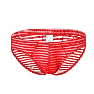 imagen visita la tienda de baronhong baronhong calzoncillos cortos para hombre ropa interior sexy de malla a rayas calzoncillos transparentes