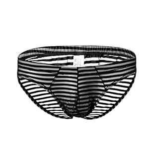 imagenes visita la tienda de baronhong baronhong calzoncillos cortos para hombre ropa interior sexy de malla a rayas calzoncillos transparentes