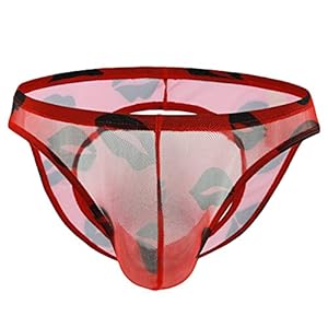 fotos de faringoto calzoncillos de malla con estampado de labios para hombre tanga parte trasera en t transparente de secado rapido