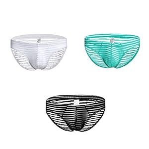 fotos de visita la tienda de baronhong baronhong calzoncillos cortos para hombre ropa interior sexy de malla a rayas calzoncillos transparentes